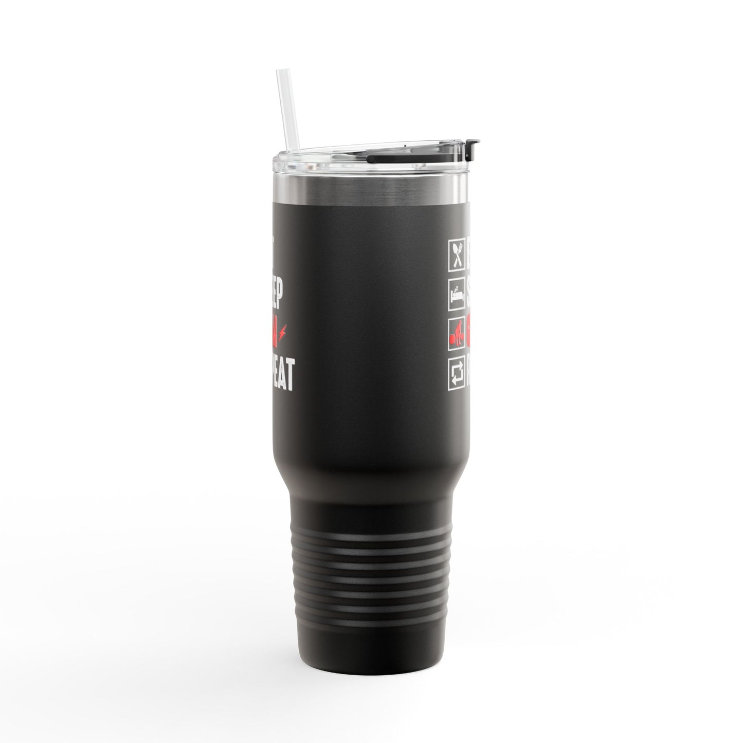 Eat Sleep Gym Repeat Insulated Travel Mug - 40oz