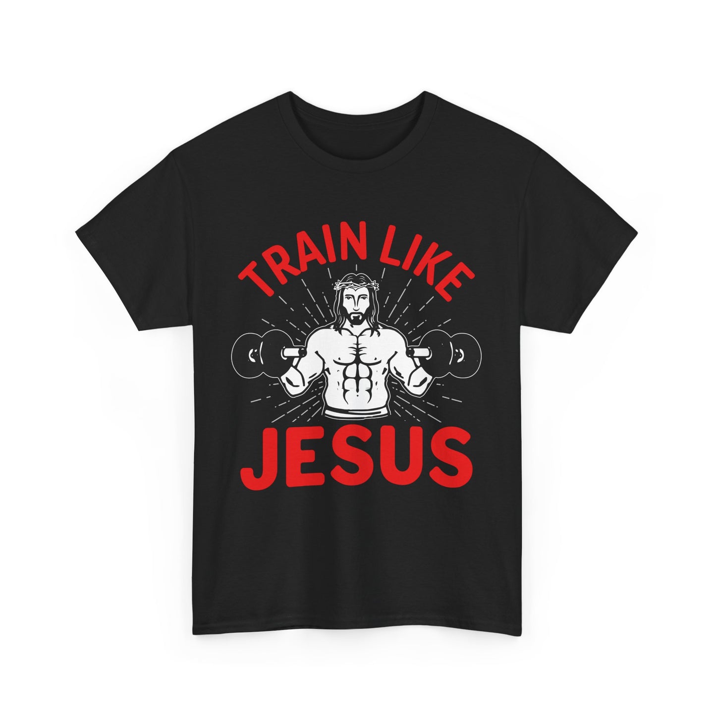 Train like Jesus Unisex Heavy Cotton Tee - Perfect for Gym Fans