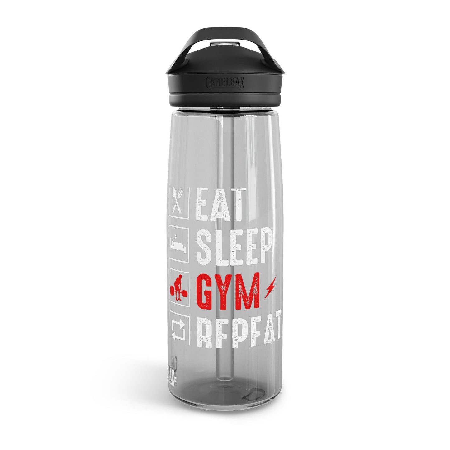 Eat Sleep Gym Water Bottle - 20oz/25oz - Hydrate & Inspire