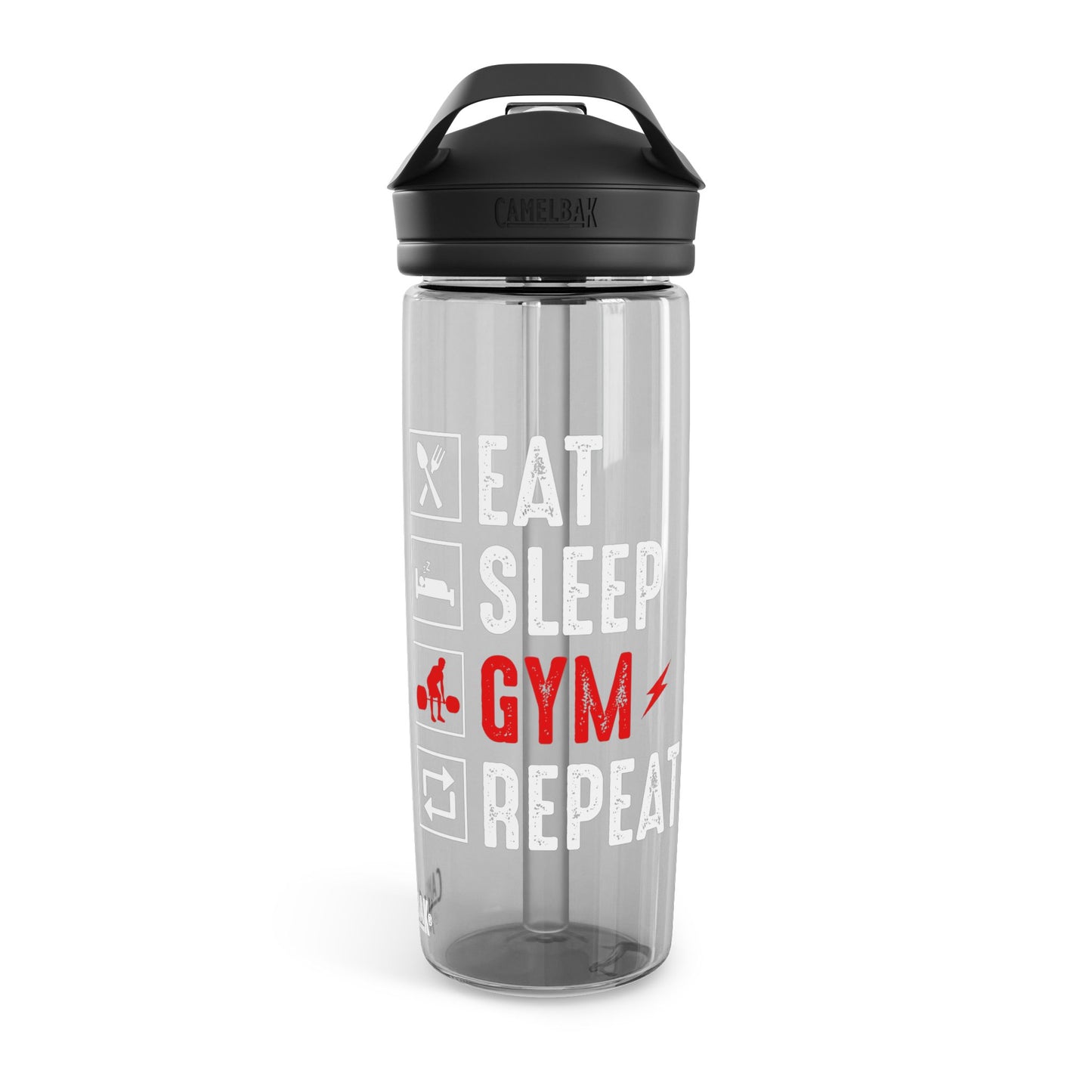 Eat Sleep Gym Water Bottle - 20oz/25oz - Hydrate & Inspire