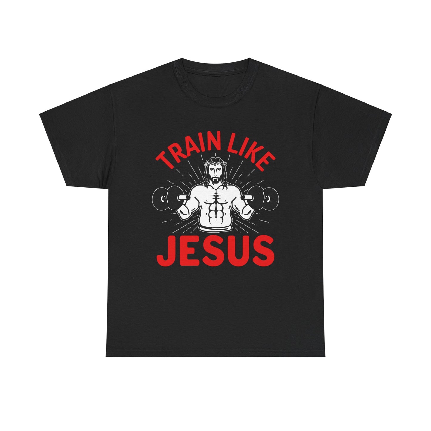 Train like Jesus Unisex Heavy Cotton Tee - Perfect for Gym Fans