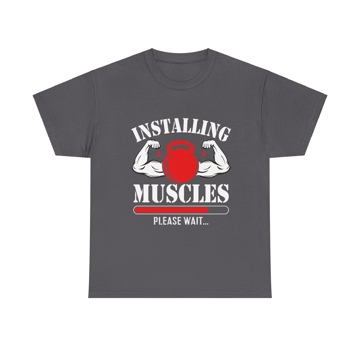 Installing Muscle Unisex Heavy Cotton Tee - Perfect for Gym Fans