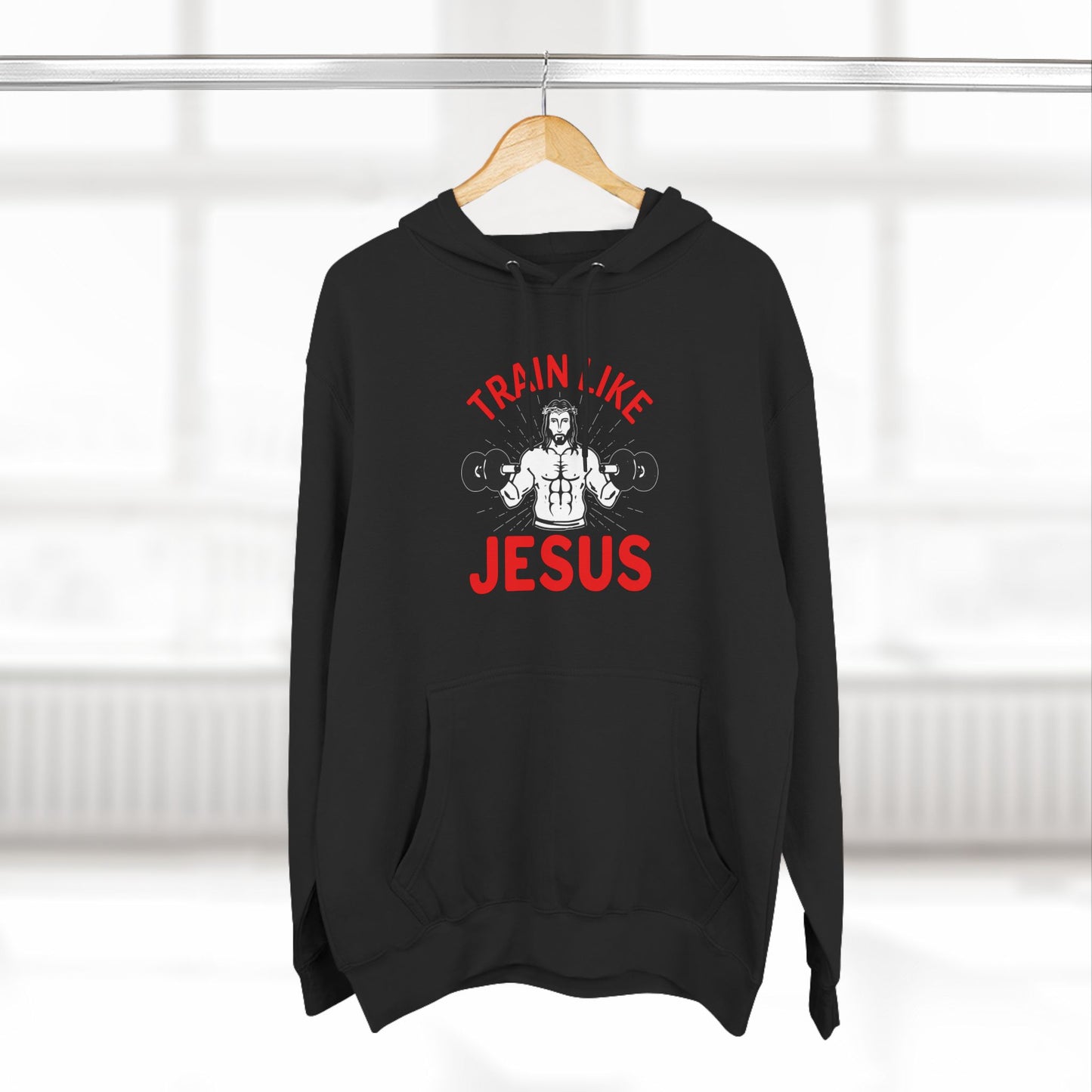 Train Like Jesus Hoodie - Three-Panel Fleece