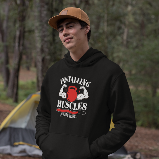 Installing Muscle Hoodie - Three-Panel Fleece