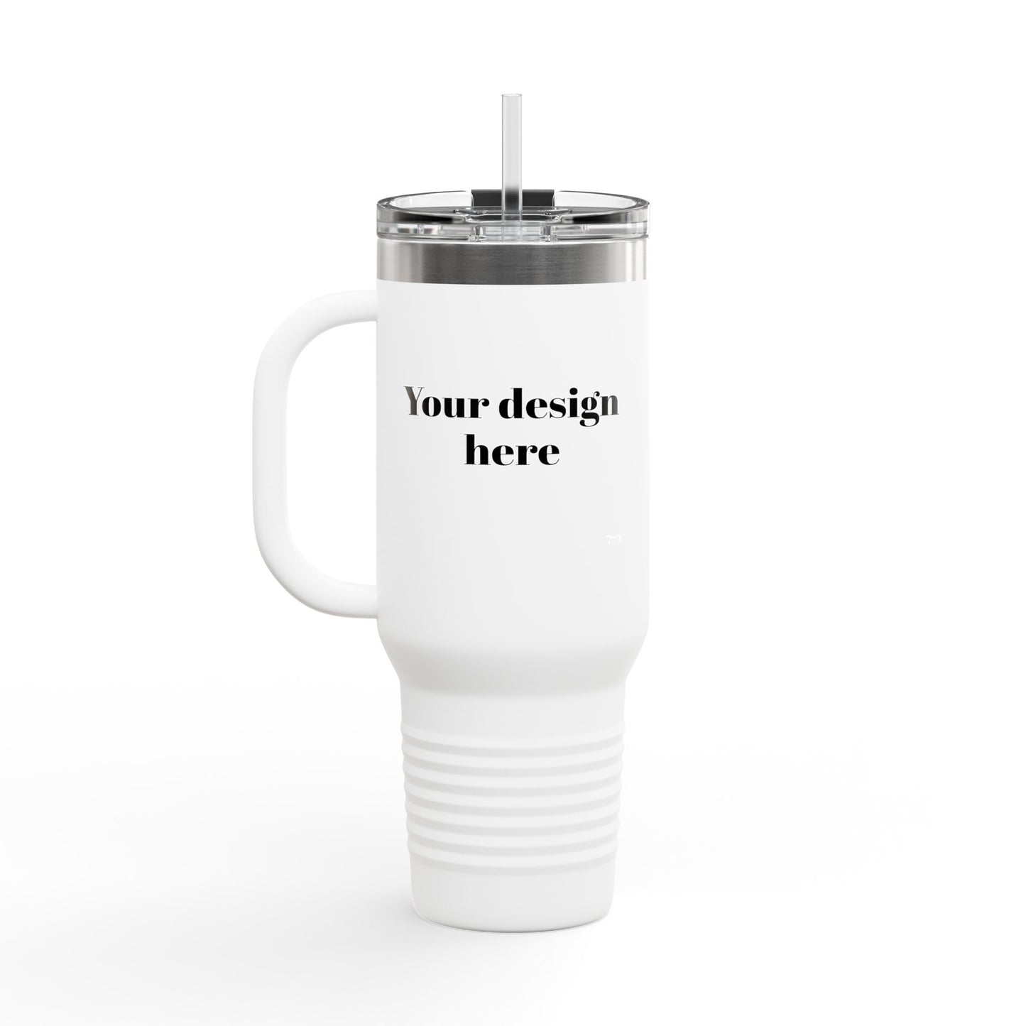 White Personalized Insulated Travel Mug | Custom Design | 40oz