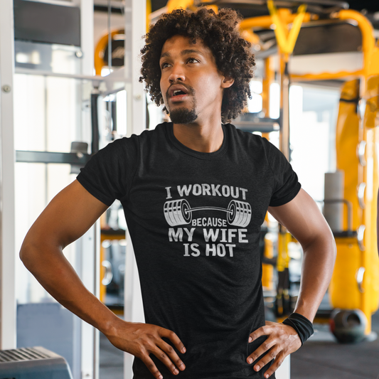 I Workout Unisex Heavy Cotton Tee - Perfect for Gym Fans