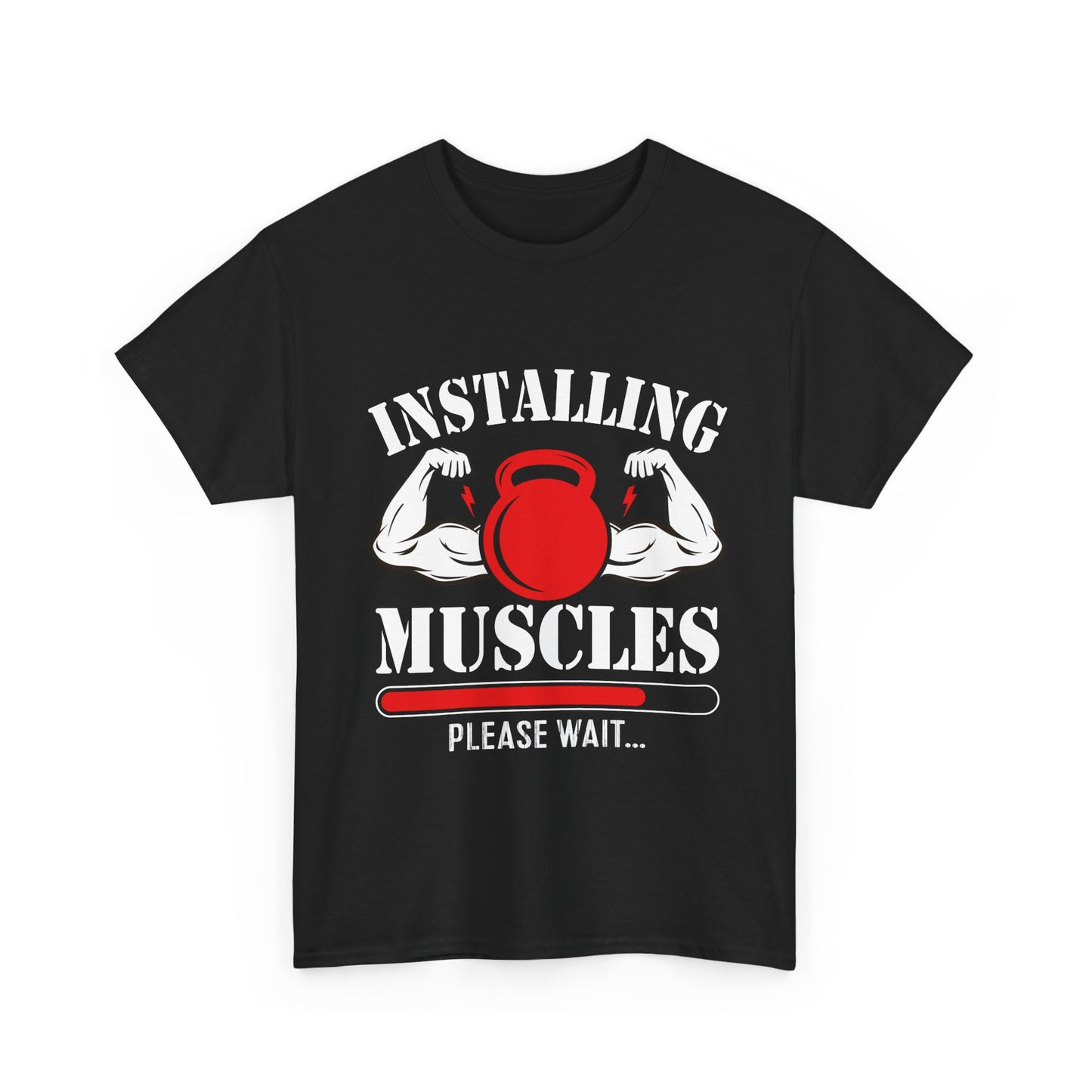 Installing Muscle Unisex Heavy Cotton Tee - Perfect for Gym Fans