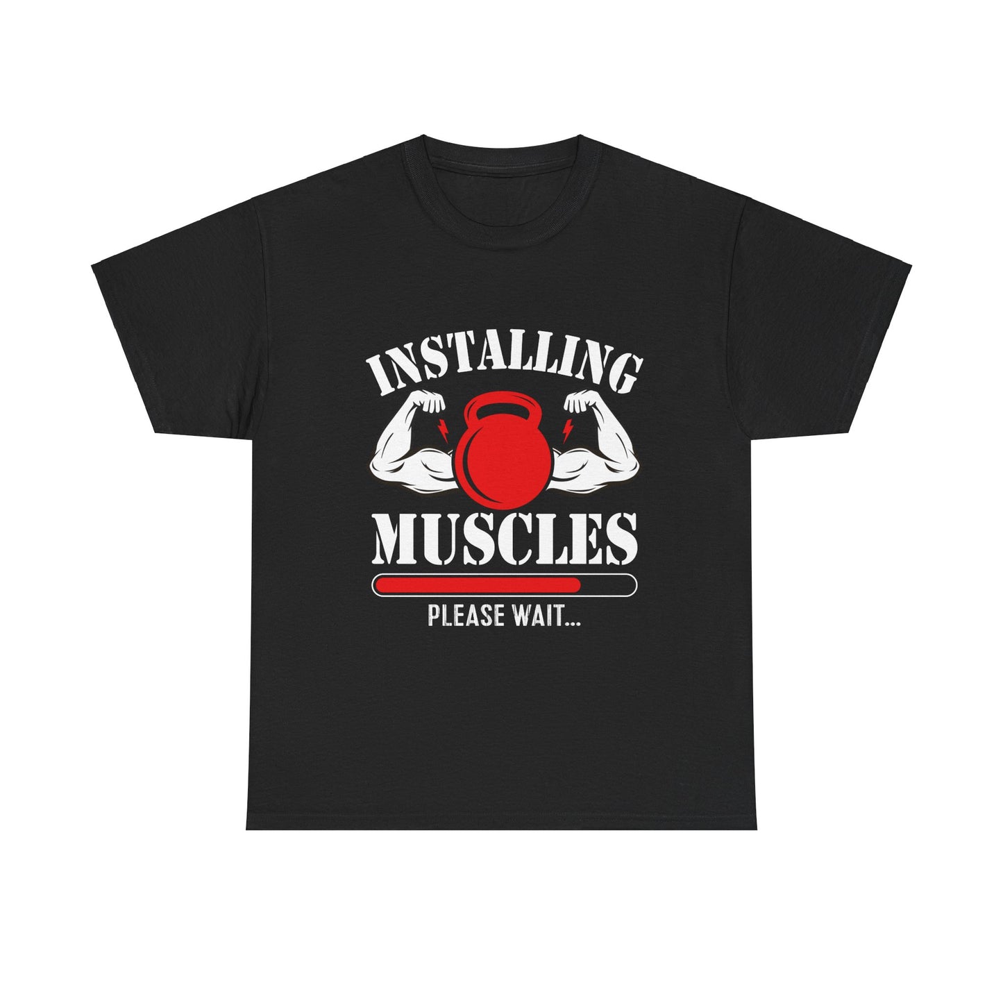 Installing Muscle Unisex Heavy Cotton Tee - Perfect for Gym Fans