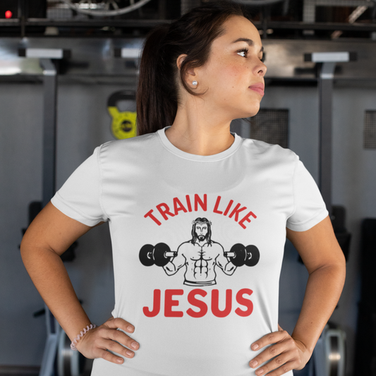 Train like Jesus Unisex Heavy Cotton Tee - Perfect for Gym Fans