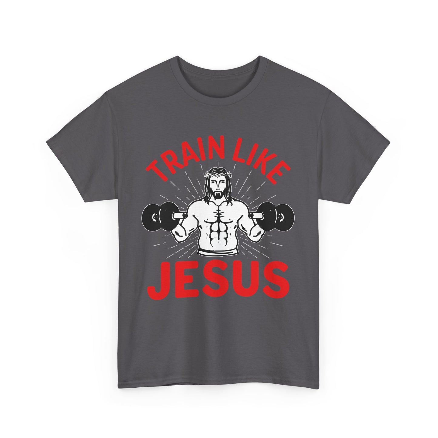 Train like Jesus Unisex Heavy Cotton Tee - Perfect for Gym Fans