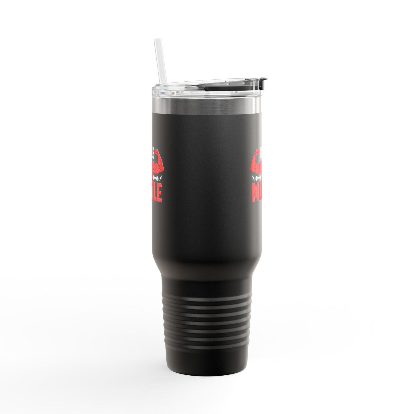 Hustle for That Muscle Insulated Travel Mug - 40oz Fitness Motive