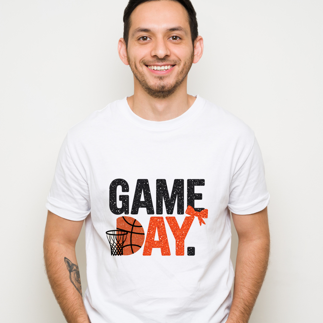 Game Day Unisex Heavy Cotton Tee - Perfect for Basketball Fans