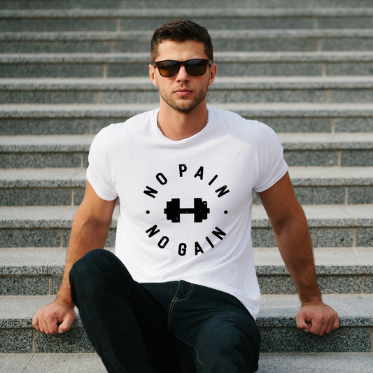 No Pain No Gain  Unisex Heavy Cotton Tee - Perfect for Gym Fans