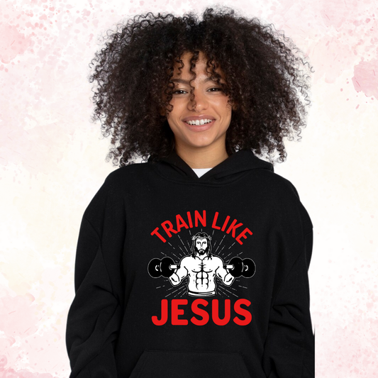 Train Like Jesus Hoodie - Three-Panel Fleece